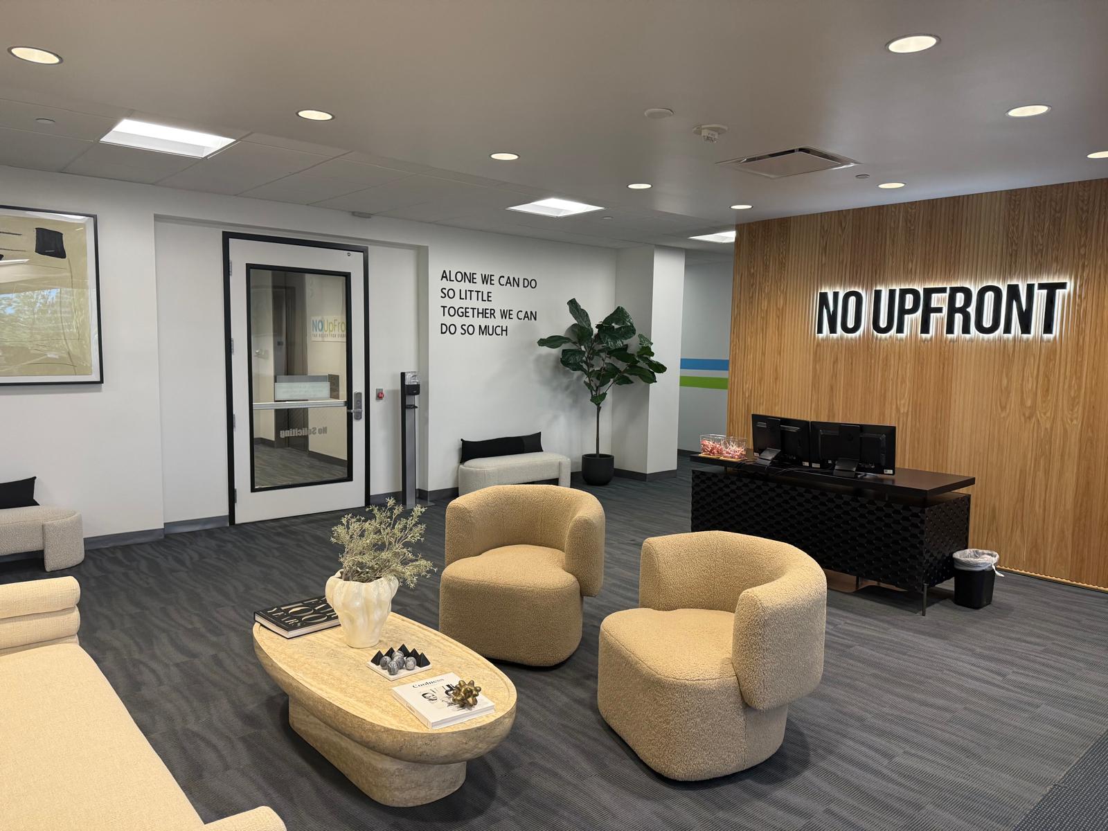 No UpFront tax relief office reception